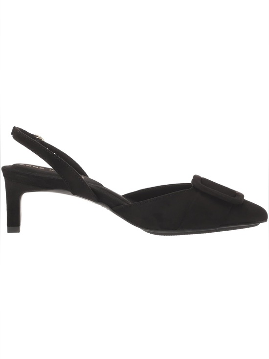 NWT Anne Klein Infinity Black Slingback Pumps Pointed Toe Buckle Heels 10M
